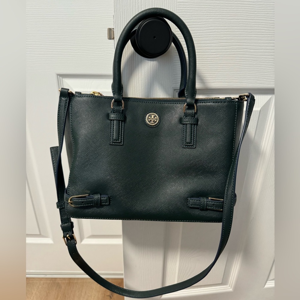 Tory Burch Robinson Small Saffiano Leather Tote - Convertible Crossbody